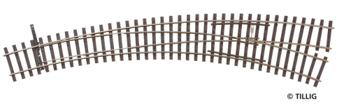 TILLIG 85333 - H0 Innenbogenweiche rechts 29,3/41,3°, Herzstückwinkel 9°